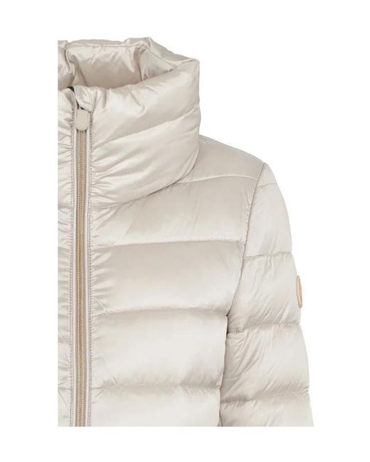 Save The Duck White Zip-Up Puffer Jacket