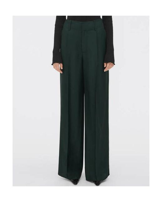 Bottega Veneta Green Twill Straight Trousers