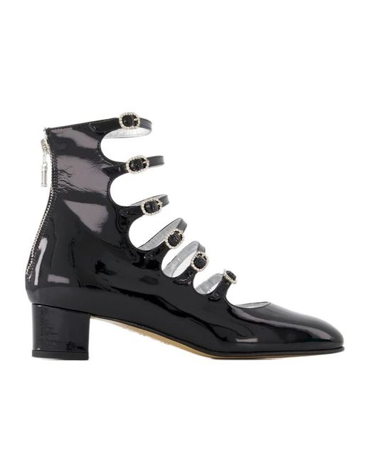 CAREL PARIS Black Round Head High Heels