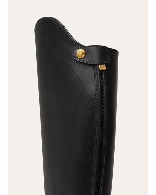 Loro Piana Black Horseriding High Boot for men