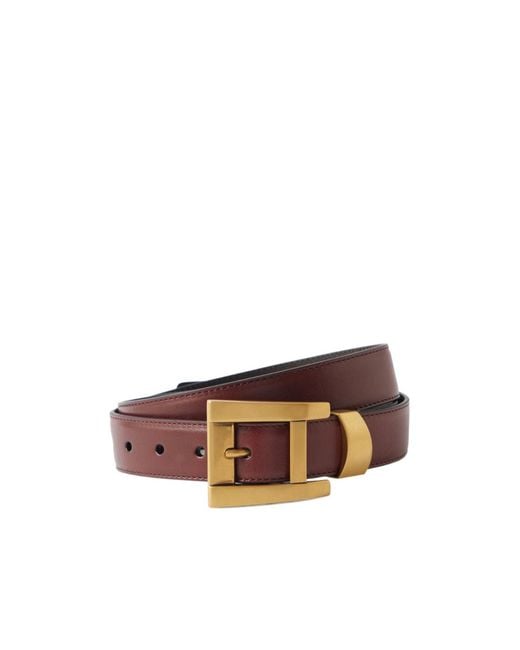 Versace Brown Rectangular-Buckle Belt