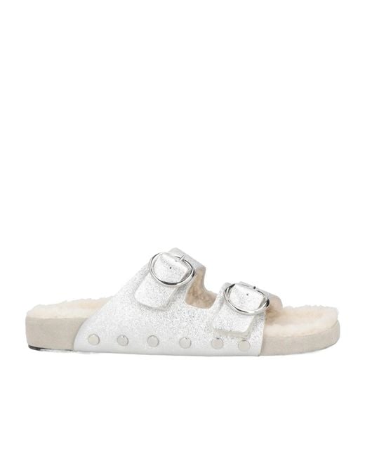 Isabel Marant White Round Toe Technical Sandals