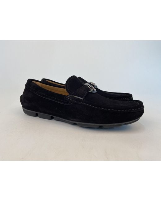 Giorgio Armani Black Buckle Business Casual Shoes for men