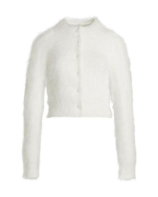 Maison Margiela White Four Stitches Buttoned Cardigan