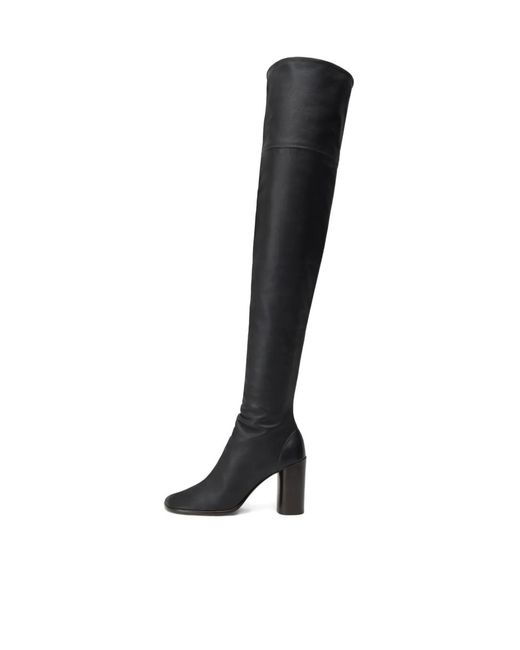 Lemaire Black Square-Toe Block-Heeled Boots