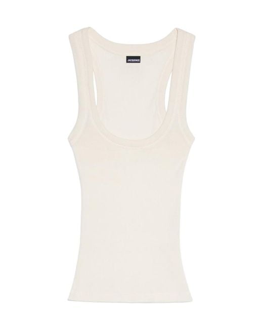 Jacquemus White Sleeveless Tank Top