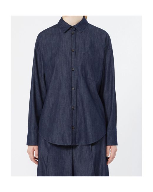 Max Mara Blue 'S Lightweight Denim Shirt