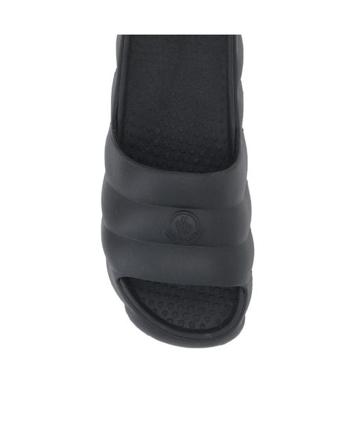 Moncler Black Lilo Quilted Slides