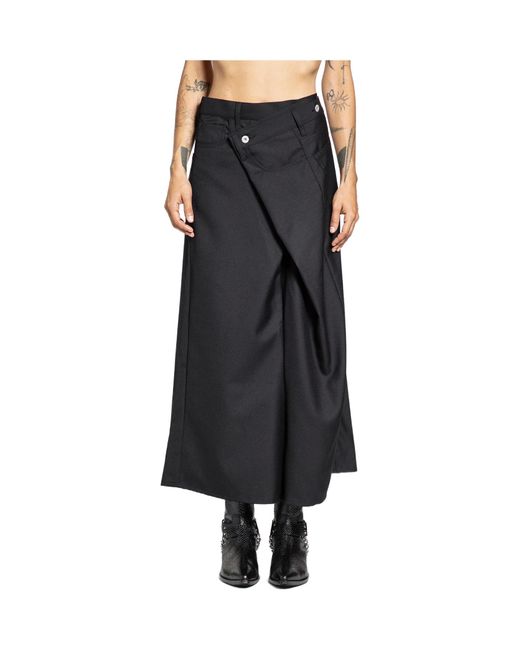 Junya Watanabe Black Asymmetric Patch Pocket Skirt
