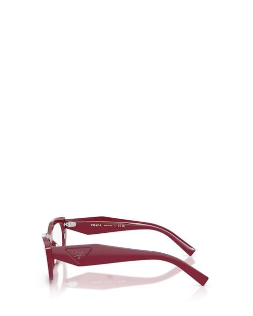 Prada White Eyewear Irregular Frame Glasses