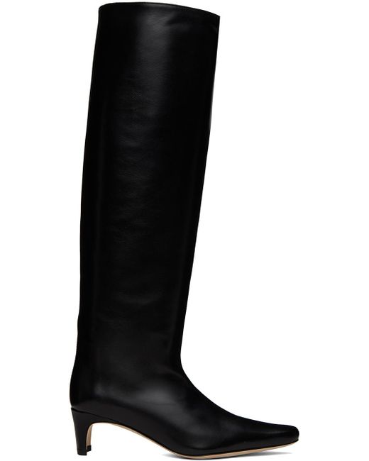 Staud Black Wally Pointed Boots