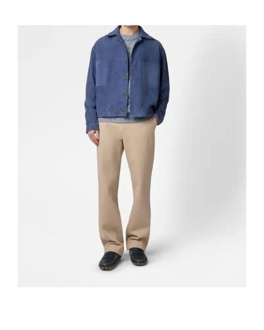 Tod's Blue Long-Sleeved Casual Jacket for men