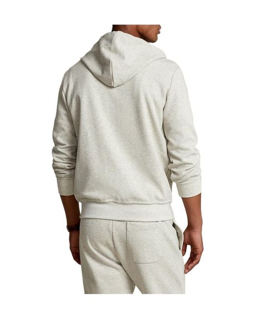 Polo Ralph Lauren Gray Double Knit Hoodie Sweatshirt for men