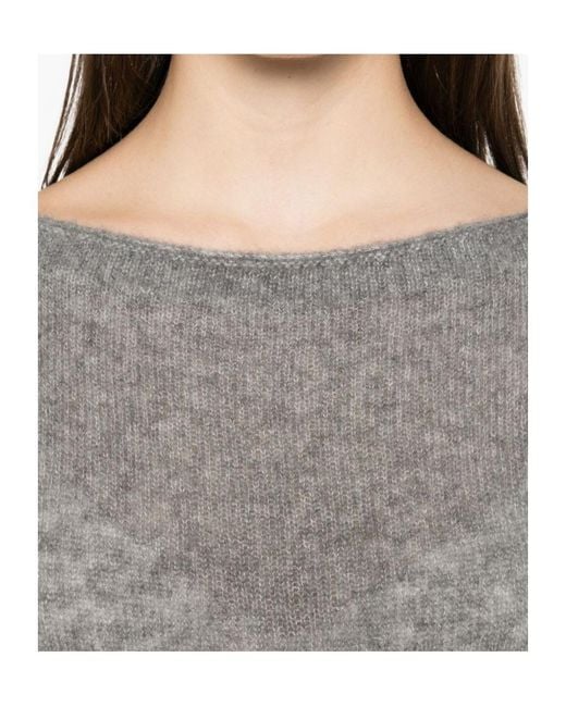 Tom Ford Gray Long Sleeve Boat Neck Knit Jumper