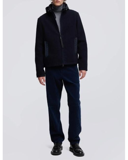 Aspesi Blue Removable-Brimmed Casual Jacket for men