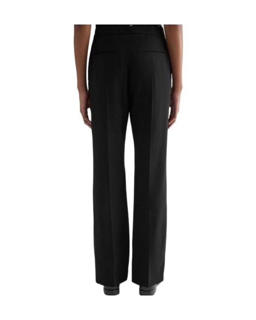 Jil Sander Black Wool Sablé Tailored Trousers