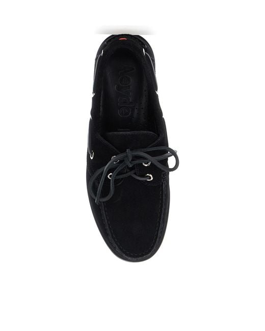 Aeyde Black Harris Round Toe Lace-Up Shoes