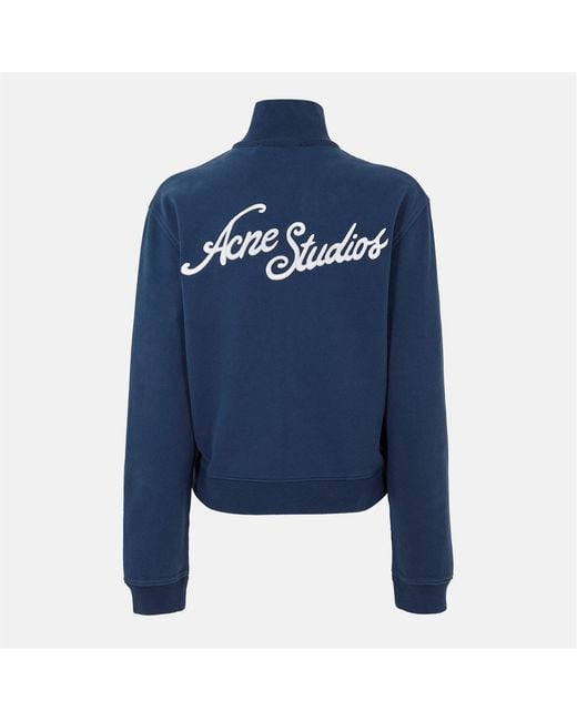 Acne Blue Zip Hoodie