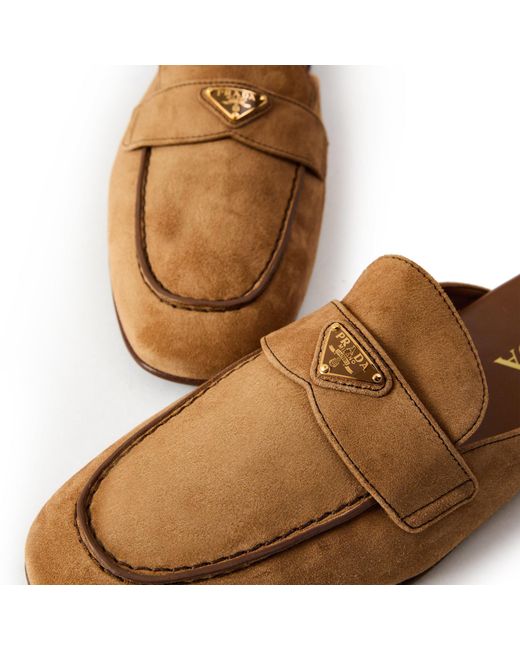 Prada Brown Simple Casual Flat Shoes