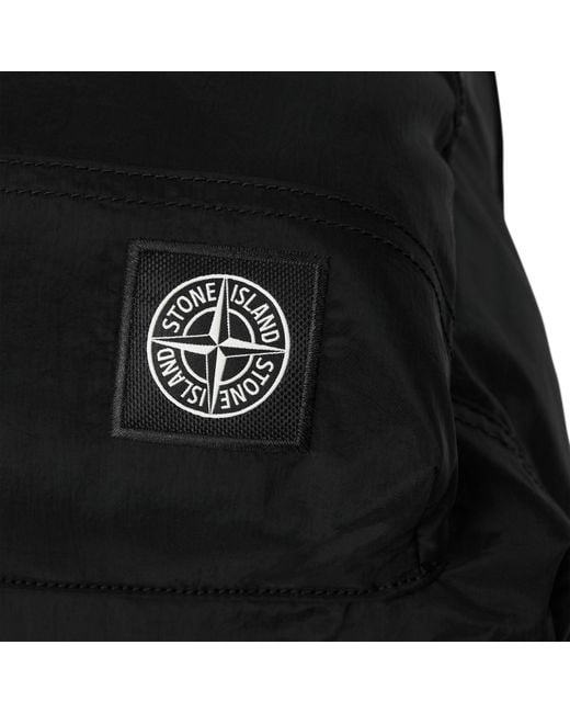 Stone Island Black Lightweight Fabric Backpack for men