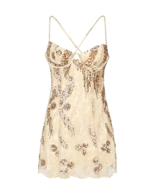 green emerald velvet dress For Love & Lemons Opal Mini Dress – Shop at the Mix