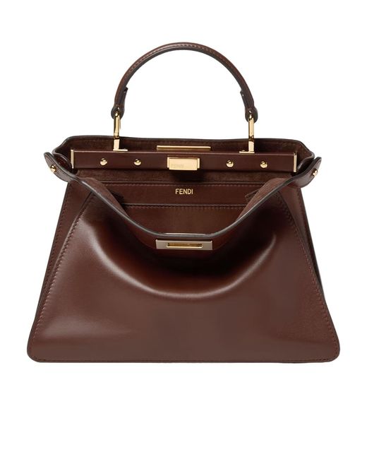 Fendi Brown Peekaboo Iseeu Small Tote Bag