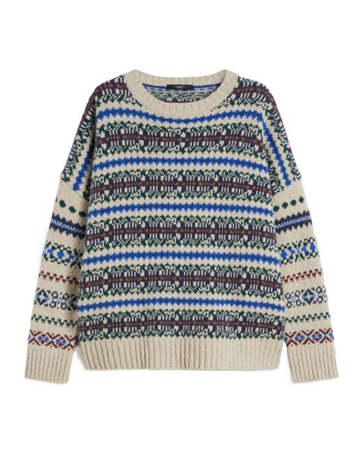 Weekend by Maxmara Blue Rivetto Crewneck Jumper
