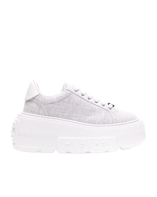 Casadei White Nexus Platform Sneakers