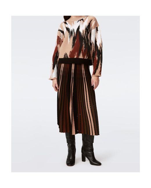 Diane von Furstenberg Black Tribeca Knitted Skirt