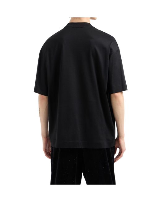 Emporio Armani Black T-Shirts And Polos for men