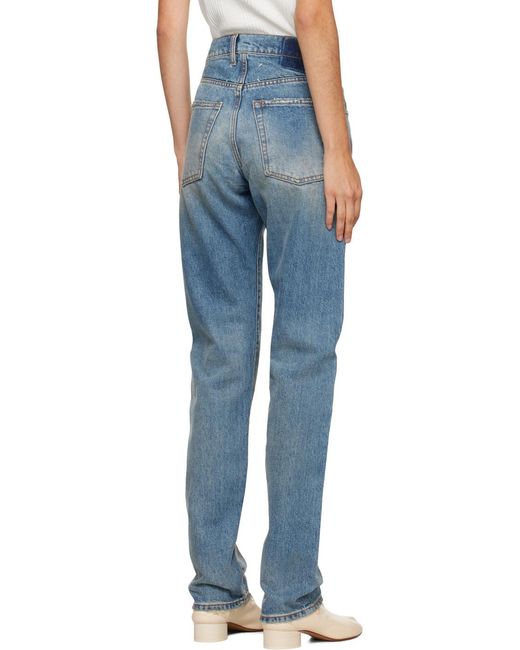Maison Margiela Blue Distressed Jeans for men