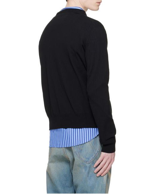 Vivienne Westwood Black Orb Logo Knitted Sweater for men