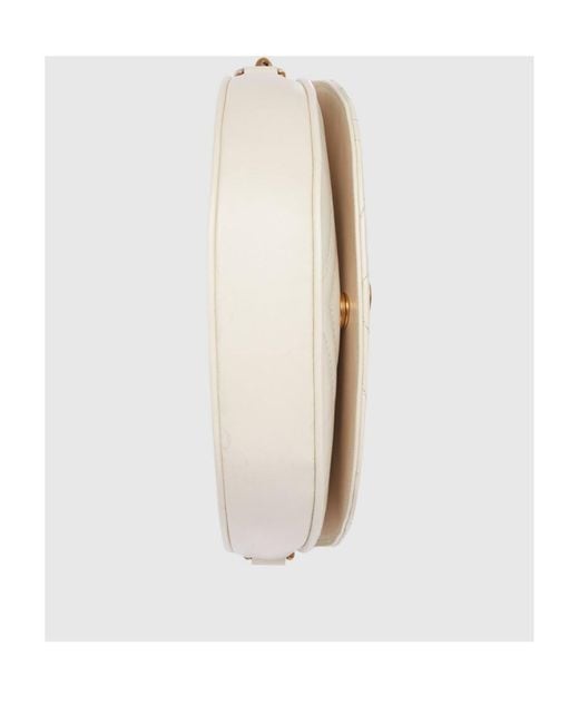 Gucci White Gg Marmont Matelassé Mini Crossbody Bag