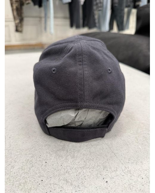 Balenciaga Black Masking Tape Distressed Baseball Cap for men