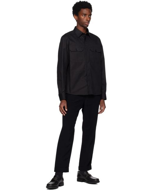 Ferragamo Black Ferragamo Gancini Plaque Loafers for men