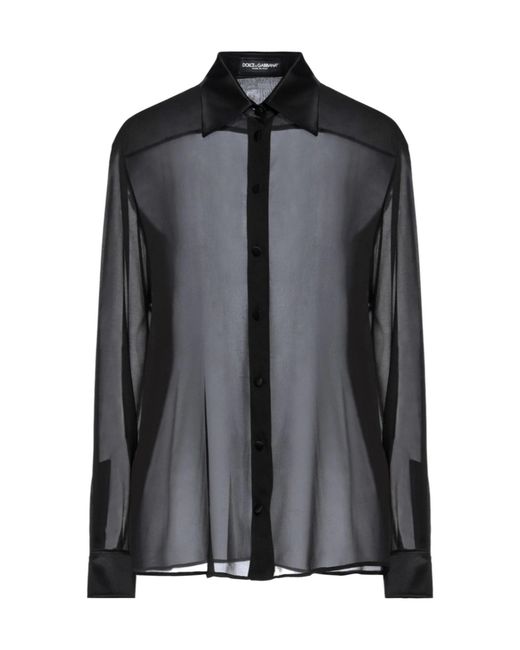 Dolce & Gabbana Black Solid-Color Shirt