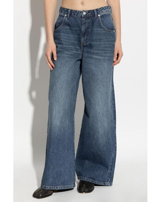 Officine Generale Blue Mora Wide-Leg Jeans