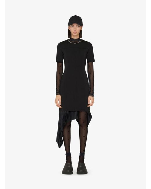Givenchy Black Punto Milano Dress With Chain Collar
