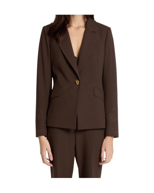 Marella Brown Single-Breasted Blazer