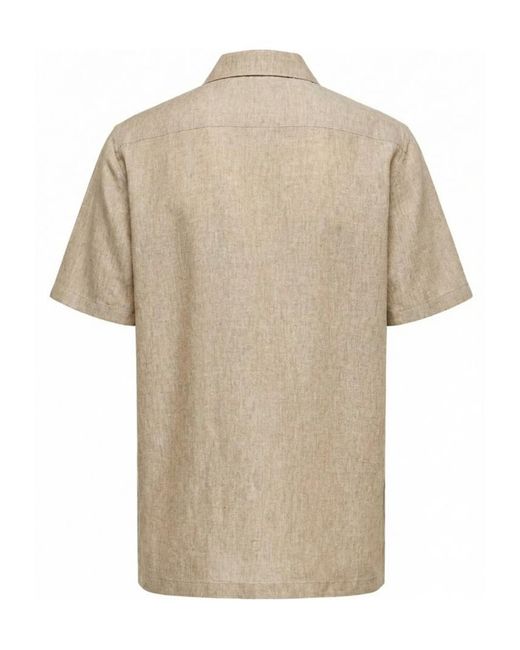 Peserico Natural Short-Sleeved Pocket Shirt for men