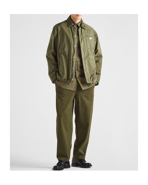 Prada Green Button-Up Shirt Jacket for men