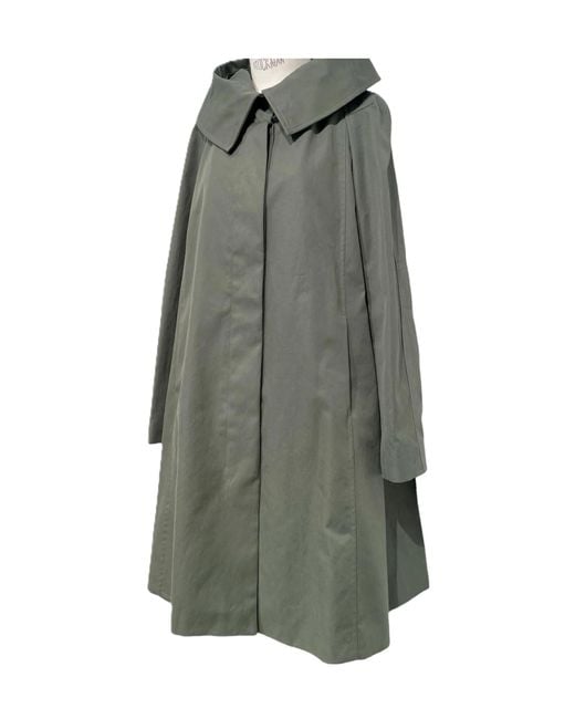 Dries Van Noten Gray Long-Sleeve Trench Coat