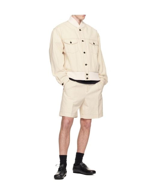 Lanvin Natural Teddy Long-Sleeved Casual Jacket for men
