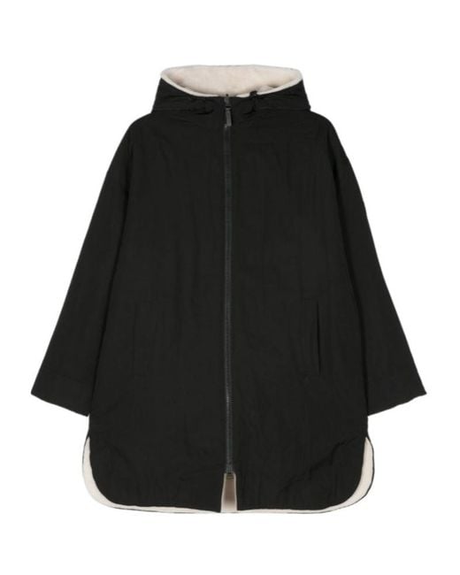 Yves Salomon Black Long-Sleeved Casual Jacket