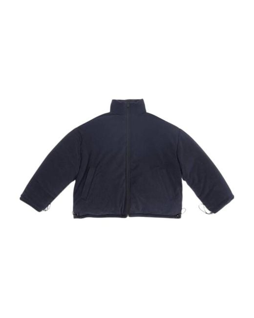 Balenciaga Blue Bb Paris Icon Reversible Puffer Jacket for men