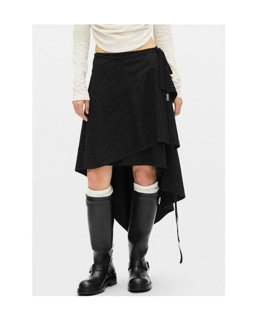 Ann Demeulemeester Black Birit Wrap Skirt