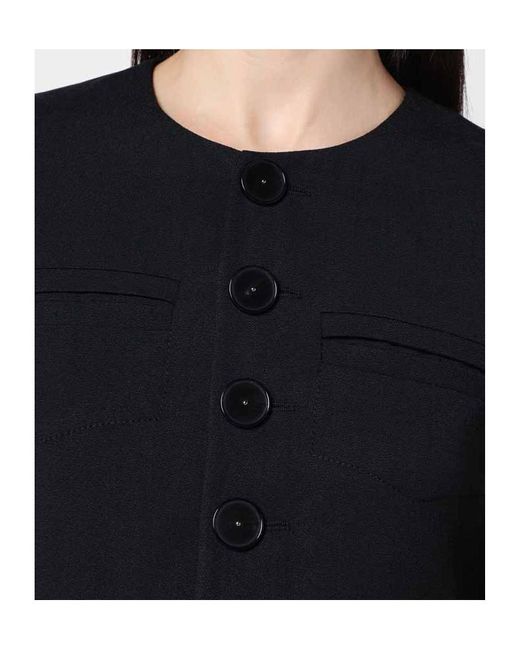 NAMACHEKO Black Collarless Jacket