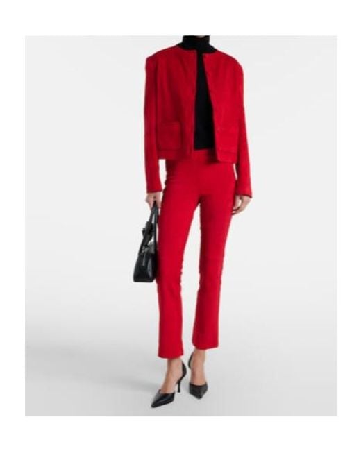 Stouls Red Gabrielle Suede Jacket