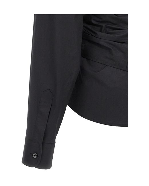 Moschino Blue One-Shoulder Shirt