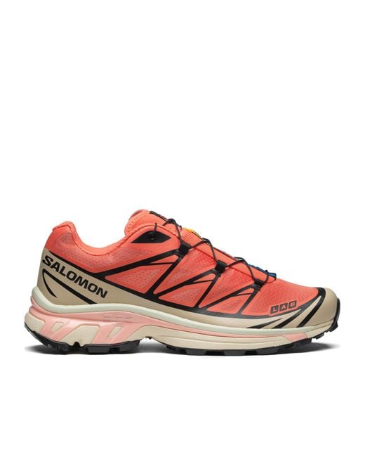 Salomon Lab Red Salomon Xt-6 Logo Printed Sneakers
